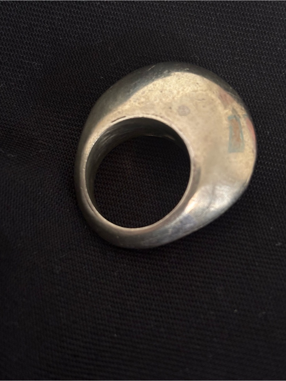 Modern Sculptural Silver-Tone Ring